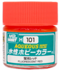 Mr Aqueous Hobby Color H-101 Fluorescent Red (10ml)