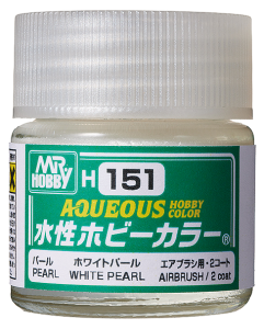 Mr Aqueous Hobby Color H-151 White Pearl (10ml) [Airbrush / 2 Coats]